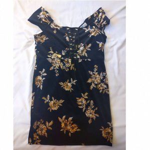 Forever 21 Black Floral Minidress